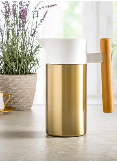 Buy STEEL Vacuum Flask NATURE MATT GOLD 1.2L in Saudi Arabia