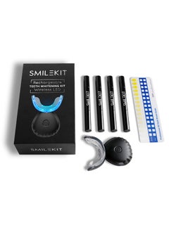 Buy Wireless Teeth Whitening Kit with 4 Teeth Whitening Gel Pen with Carbamide Peroxide Whitening Agent - 16x More Powerful LED Accelerator Light - for Sensitive Teeth Gums Braces Care Oral Care-Black in Saudi Arabia