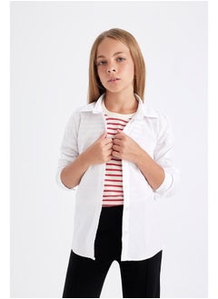 Buy Girl Woven Slim Fit Long Sleeve Shirt in Egypt