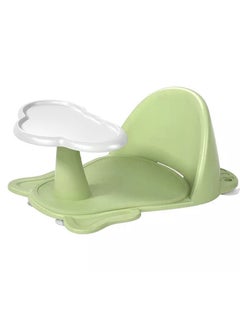 Buy Baby Bath Seat For Baby Kids Elephant Steering Bath Seat For Infants Kids Bathing Seat Contains 4 Suction Cups 1 Backrest Support New Born Bathing Mat For 0 To 3 Years Boys Girls Green in UAE