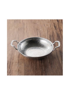 Buy New Stainless Steel Flat Bottomed Dry Pan in UAE