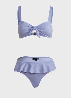 Buy Ruffle Detail Bow Bikini Set in Saudi Arabia