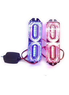 Buy Emergency flashing warning LED light red and blue multiple static  tremor   moving and various modes for motorcycles  motorcycles  scooters and behind the car grille  from Rana store in Egypt