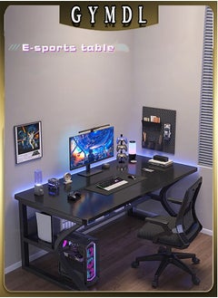 Buy E-sport Gaming Table, Carbon Fiber Surface Computer Table, Simple Gaming Table for Home Bedroom Table, Student Writing Study Table Suitable for Office FPS MOBA AAA Game with Comfortable Area (Black) in Saudi Arabia