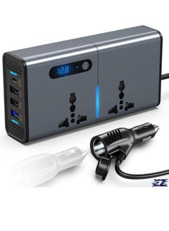 Buy "200W Car Inverter with LED Display: USB & Type-C Charging for Ultimate Convenience" in UAE