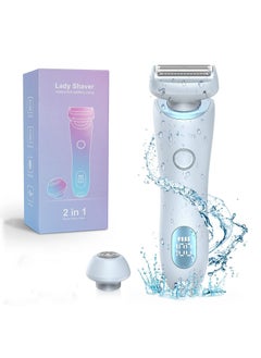 Buy Electric Razors for Women Electric Shaver for Arm Face Legs Underarm IPX7 Cordless Bikini Trimmer with Detachable Head in Saudi Arabia