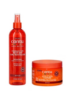 Buy Curl Activator Cream Shea Butter 355ml + Naturals Define And Shine Custard 340grams in Saudi Arabia