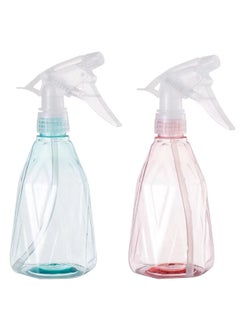 Buy Qiccijoo Spray Bottles 2 Pack 500ml/17oz Empty Plastic Spray Bottles for Cleaning,Hair,Solutions,Plants, Pets, Squirt Bottle Adjustable Fine Mist to Stream (Green & Orange) in Saudi Arabia