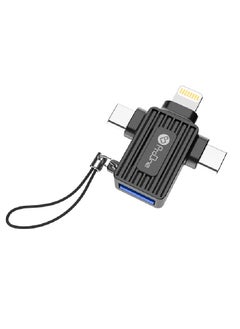 اشتري ProOne 3 IN 1 OTG Adaptor Compatible with Lightning/Micro/Type-C/USB 3.0 Super Fast Transmission, Compatible with iPhone 14 Pro max, 14 Pro, Galaxy S22, s21, Huawei, Macbook Pro, PS4, PS5 - OTG في الامارات