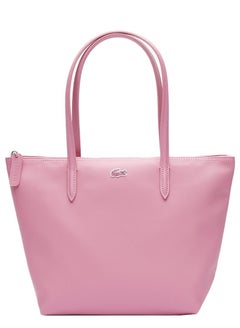 Buy Lacoste Women's L12.12 Concept Fashion Versatile Large Capacity Zipper Handbag Tote Bag Shoulder Bag Medium Dark Pink in Saudi Arabia