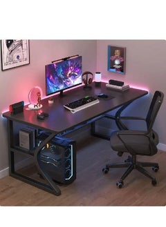 Buy Computer Desk Table Home Bedroom Desk Student Study Table Simple Storage Writing Desk Internet Celebrity E-Sports Table 120x60x75 (Black)EI-206 in Saudi Arabia