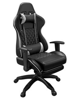 Buy Gaming Chair Office Chair with Footrest Racing Ergonomic Chair Leather Reclining Video Game Chair Adjustable Armrest High Back Gamer Chair with Headrest and Lumbar Support in UAE