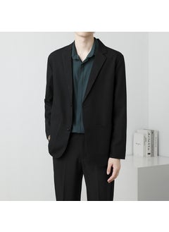 اشتري Business Long Sleeve Suit Jacket Black في الامارات