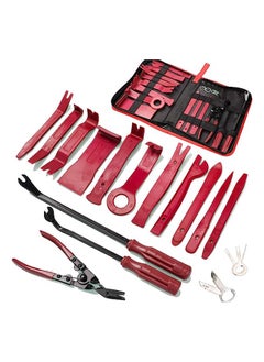 اشتري 19Piece Trim Removal Tool,Car Panel Door Audio Trim Removal Tool Kit, Auto Clip Pliers Fastener Remover Pry Tool Set With Storage Bag في مصر