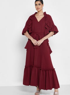 Buy Tiered Ruffle Detail Dress in Saudi Arabia