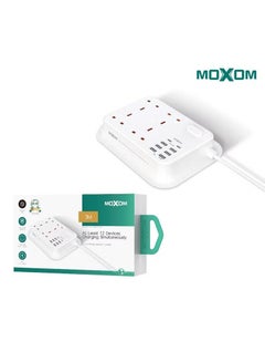 Buy Electrical connection with 4 AC outlets and 6 USB ports and 2 pd ports White in Saudi Arabia