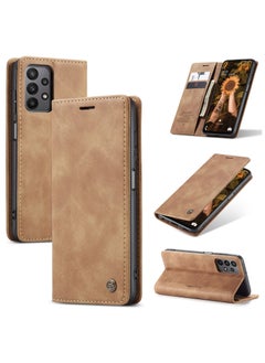 Buy CaseMe Samsung Galaxy A25 5G Case Wallet Case Book Folding Flip Folio Case with Magnetic Kickstand Card Slots Protective Cover - Brown in Egypt