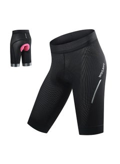 اشتري Women Bike Shorts Breathable Padded Cycling Shorts Road Bicycle Riding Biking Shorts Tights XL Black في الامارات