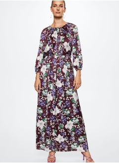 Buy Puff Sleeve Floral Print Dress in UAE