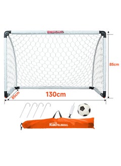 Buy Portable Folding Soccer Goal Set Support Rod Net And Mini Ball With Carrying Bag 130x85x85CM, Size XL in Egypt