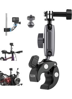 Buy Camera Clamp Bike Motorcycle Handlebar Mount Accessories, 360 Ball Joint Tube Roll Bar Holder Clip for GoPro 12 11 10 9 8 7 Insta360 X3 Ace Pro DJI Action 3 4 Osmo Pocket 3 in UAE