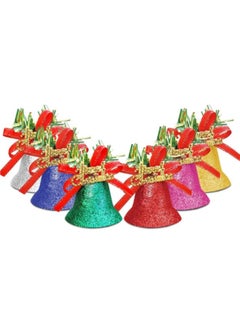 اشتري Tree Hanging Ornament Metal Jingle Bells, 6Pcs Glitter Bells Tree Bells Hanging Bells في الامارات