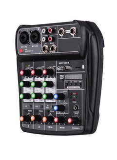 Buy AI-4 Compact Mixing Console Digital Audio Mixer 4-Channel BT MP3 USB Input +48V Phantom Power for Music Recording DJ Network Live Broadcast Karaoke in Saudi Arabia