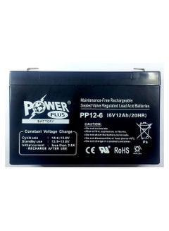 اشتري Power Plus Lead Acid Battery, PP12-6, 6V, 12Ah/20Hr في الامارات