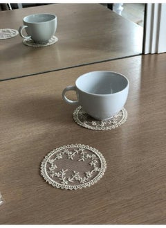 Buy 6-Piece Round Lace Coaster in UAE