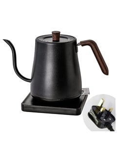 اشتري Electric Gooseneck Coffee Maker - 304 Stainless Steel Tea Kettle, Auto Power Off, Rapid Heat, Matte Black, 1 Liter 1000 Watts في الامارات