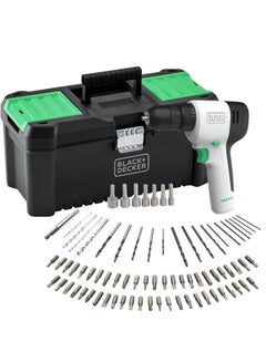Buy Reviva Cordless Drill Kit 12V with 80 PC Accessories 12.5 storage Eco Toolbox REVDD12ASTB-GB 2 White/Green in UAE
