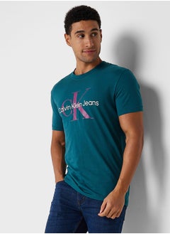 Buy Monogram Crew Neck T-Shirt in UAE