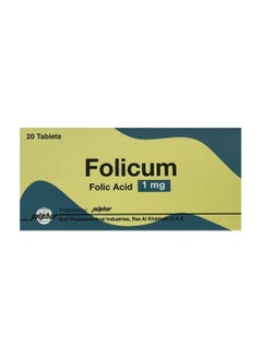 Buy Folicum 1mg Folic Acid Tablets in UAE