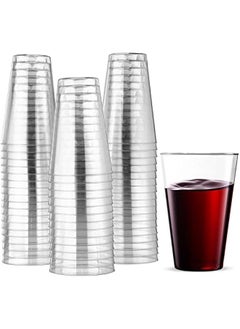 اشتري Pack of 100 Heavy Duty Clear Plastic Cups for Weddings, Events, and  - 12 OZ Disposable Tumblers في السعودية