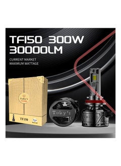 اشتري Tobys TF150 H4 2 Pieces 300W Original Tested LED Headlight Bulb Assembly 30000 Lumens 150W/Piece Xtreme Bright With Color Temperature 6500K في الامارات