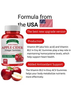 Buy FITGUM Apple Cider Vinegar Gummies Vitamin C Slimming Gummy Weight Loss Immunity Boost Nutritional Supplements Gummies in UAE