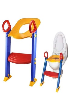 Buy SHOWAY Baby Toilet Ladder Chair And Potty, Blue & Red in Saudi Arabia