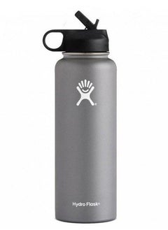 Buy 32 oz Wide Mouth with Straw Lid Stainless Steel Reusable Water Bottle Clementine - Vacuum Insulated, Dishwasher Safe, BPA-Free, Non-Toxic in Saudi Arabia