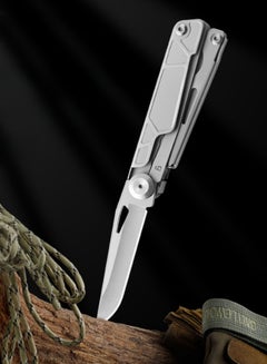 اشتري Stainless Steel Multifunctional Knife And Scissors Outdoor Camping Pocket Tool Knife Multifunctional Tool home Scissors في السعودية