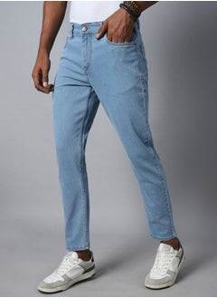 Buy Mid  Rise Tapered Stretchable Jeans in Saudi Arabia