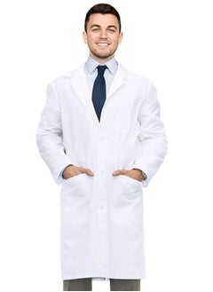 Buy Mens Lab Coat Soft Cotton Blend Professional Chemistry Coat For Mens Comfortable Laboratory Coat White Doctor Coat in UAE