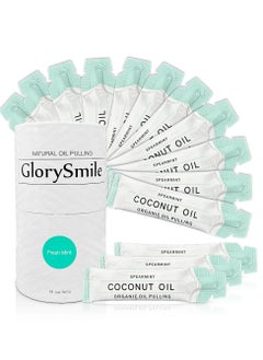 Buy 14 Pcs Coconut Oil Pulling Sachets with Coconut Oil and Mint for Oral Health Gums Bad Breath Remedy Natural Teeth Whitening Reduce Bad Smell Cavity and Gums Sensitivity Coconut Oil Sachets 10ml in UAE