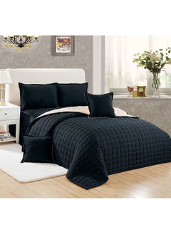 Buy Sleep Night 4 Pieces Comforter Set Single Size 160 X 210 Cm Dual color Reversible Bedding Set for All Seasons in Saudi Arabia