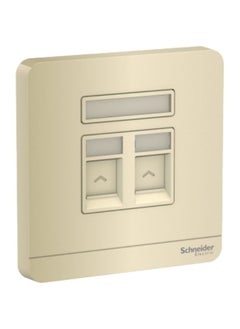 Buy Schneider Electric AvatarOn, 2 telephone sockets, Wine Gold (Model Number-E8332RJS4_WG) in UAE