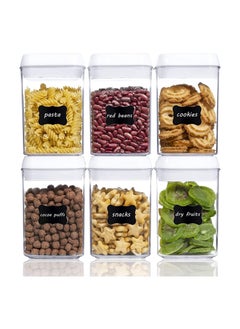 اشتري 6pcs 0.8L Clear Seal Storage Jar Set with Lid في الامارات