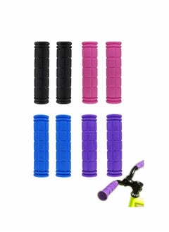 Buy Bicycle Handle Bar Grips Bicycle Handle Bar Grips Mushroom Grips for BMX/MTB/Road Mountain/Boys and Girls Kids Bikes, 4 Colors, Black, Blue, Pink, Purple 4 Pairs in UAE