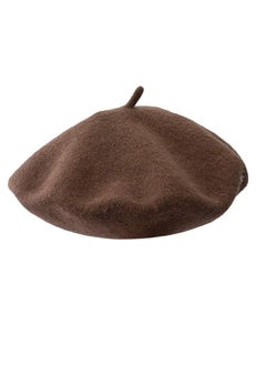 Buy Women's wool beret hat, brown in Egypt