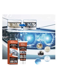 اشتري Car Headlight Polish Cream, Headlight Restoration Care Kit Refill Bottle, Auto Anti-Scratch Lens Repair Fluid for Repairing Yellowing Haze Oxidation and Scratches في السعودية