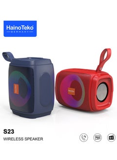 اشتري Haino Teko Mini Portable Bluetooth speaker with multiple lighting system and High Bass Clear Sound (Blue) في السعودية