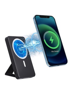 Buy Magnetic Battery,5000mAh Foldable Magnetic Wireless Portable Charger,Wireless Power Bank Fast Charging Magnetic Rechargeable Portable Charger Battery for iPhone 14/13/12 Series(Black) in Saudi Arabia